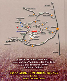 Map placing Le Linge in Orbey