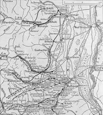 Opérations en haute alsace (Général Pau) du 14 au 22 août 1914