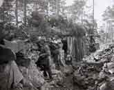 Bataille du Linge, première ligne allemande au Schratzmaennele en 1915
