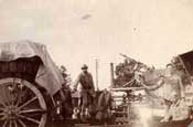 Mitrailleuse de la CM5 en position de DCA sur chemin de fer dans les Vosges - 19 juin 1918