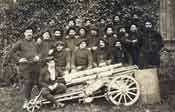 Bataille du Linge, équipe de pièce de 65 de montagne avec son canon en Alsace en 1914