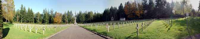Vue panoramique du cimetière français de la bataille du Linge (Wettstein)