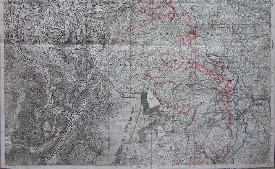 Map of the battlefield of the Linge