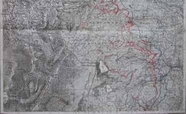 Carte du champ de bataille du Linge