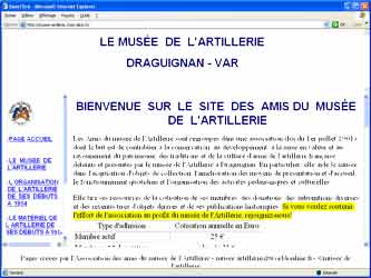 Go to website des amis du musée de l'artillerie de Draguignan
