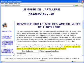 Accéder au site des amis du musée de l'artillerie de Draguignan