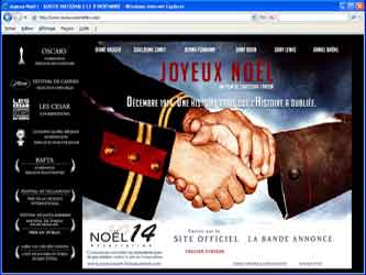 Accéder au site du film Joyeux Noël