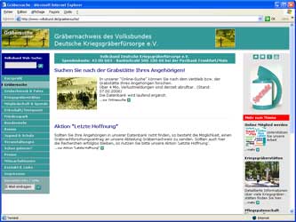 Go to website Gräbernachweis des Volksbundes